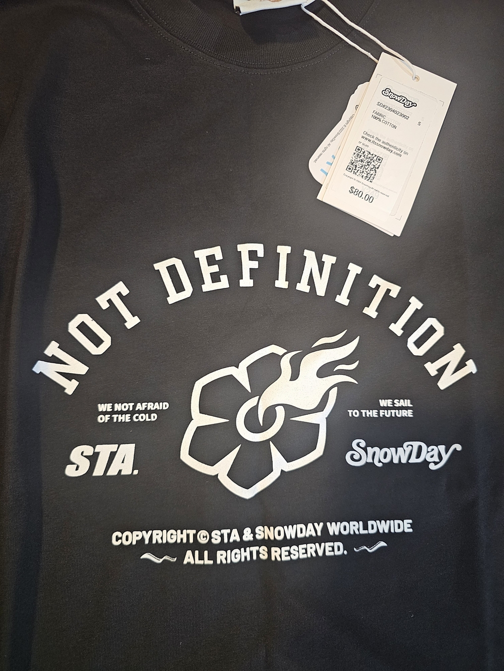 SNOW DAY Black Graphic Men’s Crewneck Shirt - Not Definition